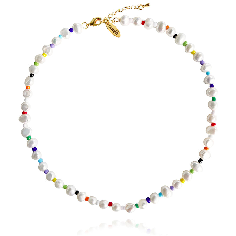 Culturesse Loxie Coastal Muse Beaded Pearl Necklace