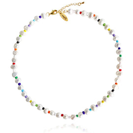 Culturesse Loxie Coastal Muse Beaded Pearl Necklace