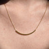 Culturesse Sebier Curved Bar Pendant Necklace (Gold)