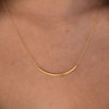 Culturesse Sebier Curved Bar Pendant Necklace (Gold)