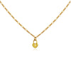 Culturesse Essie Fine Heart Padlock Pendant Necklace (Gold)