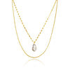 Culturesse Gwyn Layered Pearl Pendant Necklace