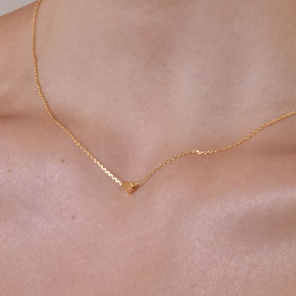 Culturesse Flavia Fine Gold Heart Pendant Necklace