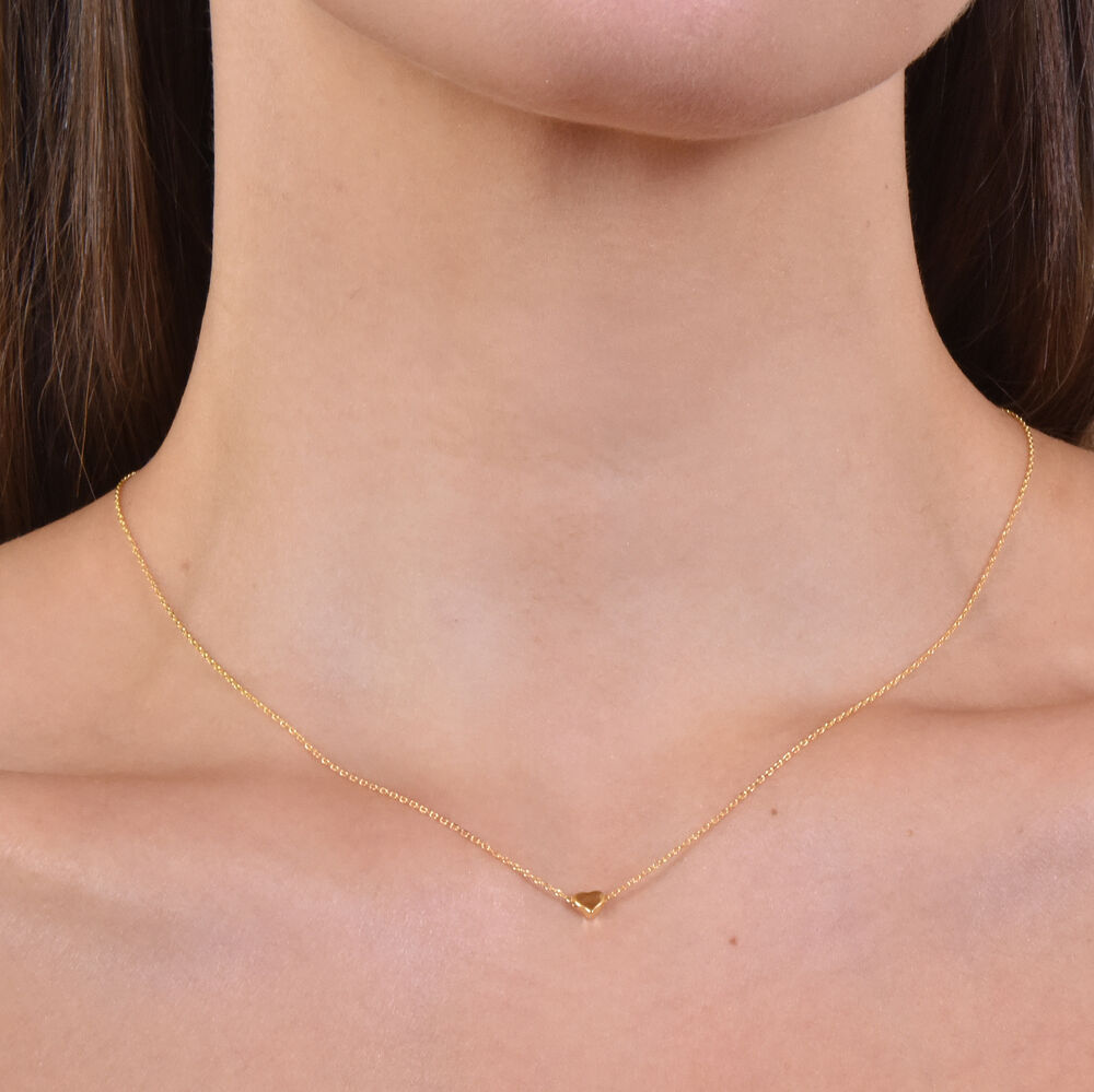 Culturesse Flavia Fine Gold Heart Pendant Necklace