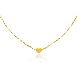 Culturesse Flavia Fine Gold Heart Pendant Necklace