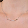Culturesse Cesca Fine Silver Bar Pendant Necklace