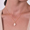 Culturesse Nova 18K Freshwater Pearl Pendant Necklace