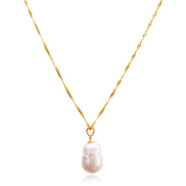 Culturesse Nova 18K Freshwater Pearl Pendant Necklace