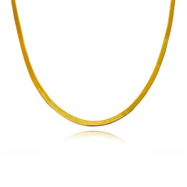 Culturesse Faridah Gold Snake Chain Necklace (Solid Sterling Silver)