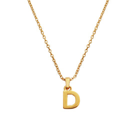 Culturesse 24K Gold Filled Initial D Pendant Necklace