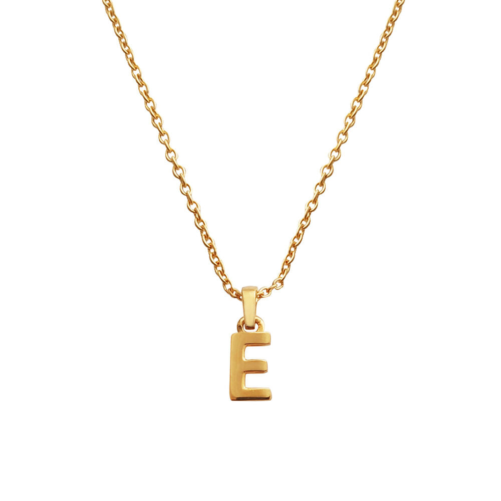 Culturesse 24K Gold Filled Initial E Pendant Necklace