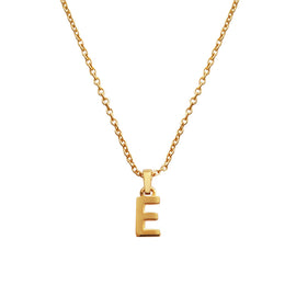 Culturesse 24K Gold Filled Initial E Pendant Necklace