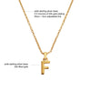 Culturesse 24K Gold Filled Initial F Pendant Necklace