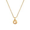 Culturesse 24K Gold Filled Initial G Pendant Necklace