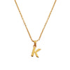 Culturesse 24K Gold Filled Initial K Pendant Necklace