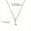 Culturesse 24K Gold Filled Initial L Pendant Necklace