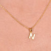 Culturesse 24K Gold Filled Initial N Pendant Necklace