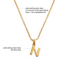 Culturesse 24K Gold Filled Initial N Pendant Necklace