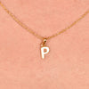 Culturesse 24K Gold Filled Initial P Pendant Necklace