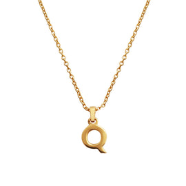 Culturesse 24K Gold Filled Initial Q Pendant Necklace