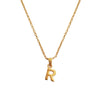 Culturesse 24K Gold Filled Initial R Pendant Necklace