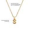 Culturesse 24K Gold Filled Initial S Pendant Necklace