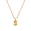 Culturesse 24K Gold Filled Initial S Pendant Necklace