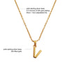 Culturesse 24K Gold Filled Initial V Pendant Necklace
