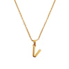 Culturesse 24K Gold Filled Initial V Pendant Necklace