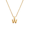 Culturesse 24K Gold Filled Initial W Pendant Necklace