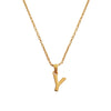 Culturesse 24K Gold Filled Initial Y Pendant Necklace