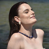 Culturesse Anaise Beaded Natural Lapis Lazuli Gemstone Necklace