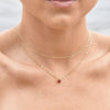 Culturesse Lorabelle French Dual Chain Heart Pendant Necklace