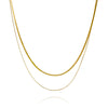 Culturesse Ellamae Fine Dual Chain Necklace (Gold Vermeil)