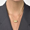 Culturesse Louca Sculptural Fold Pendant Necklace (Gold Vermeil)