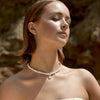 Culturesse Anemone Moonstone Pendant Pearl Necklace
