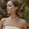 Culturesse Anemone Moonstone Pendant Pearl Necklace