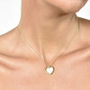Culturesse Charme Mother of Pearl Heart Pendant Necklace (Gold Vermeil)