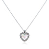 Culturesse Charme Mother of Pearl Heart Pendant Necklace (Silver)