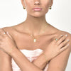 Culturesse Chantal Mother of Pearl Pendant Necklace (Gold Vermeil)