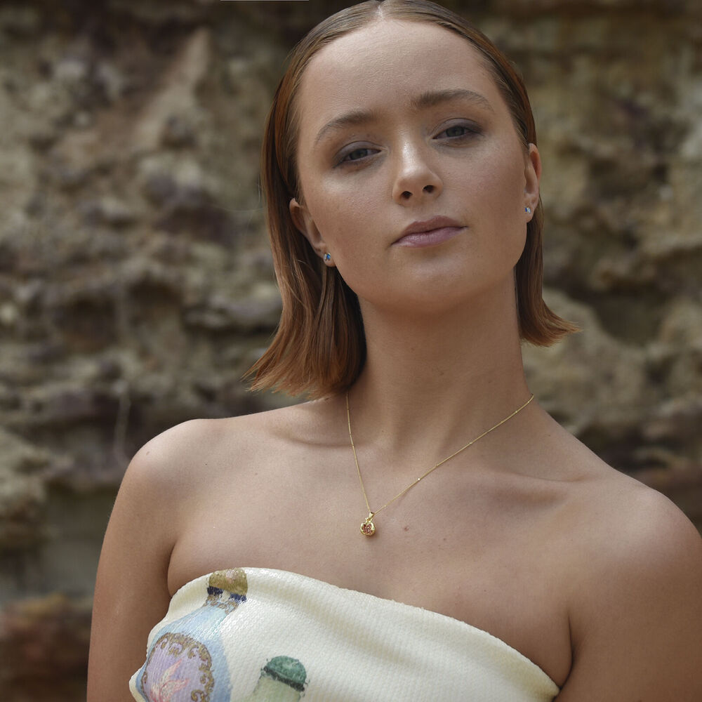 Culturesse Amaris Pomegranate Pendant Necklace