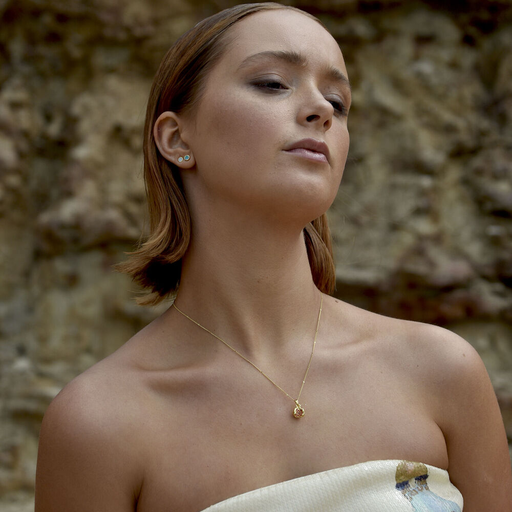 Culturesse Amaris Pomegranate Pendant Necklace