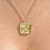 Culturesse Coretta Embossed Flower Pendant Necklace (Gold)