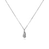 Culturesse Louna Artisan Textured Drop Pendant Necklace (Silver)