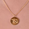 Culturesse She Is Sagittarius Artisan 24K Gold Zodiac Pendant Necklace