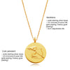Culturesse She Is Sagittarius Artisan 24K Gold Zodiac Pendant Necklace