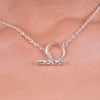Culturesse Ebba Silver Bar Pendant Necklace
