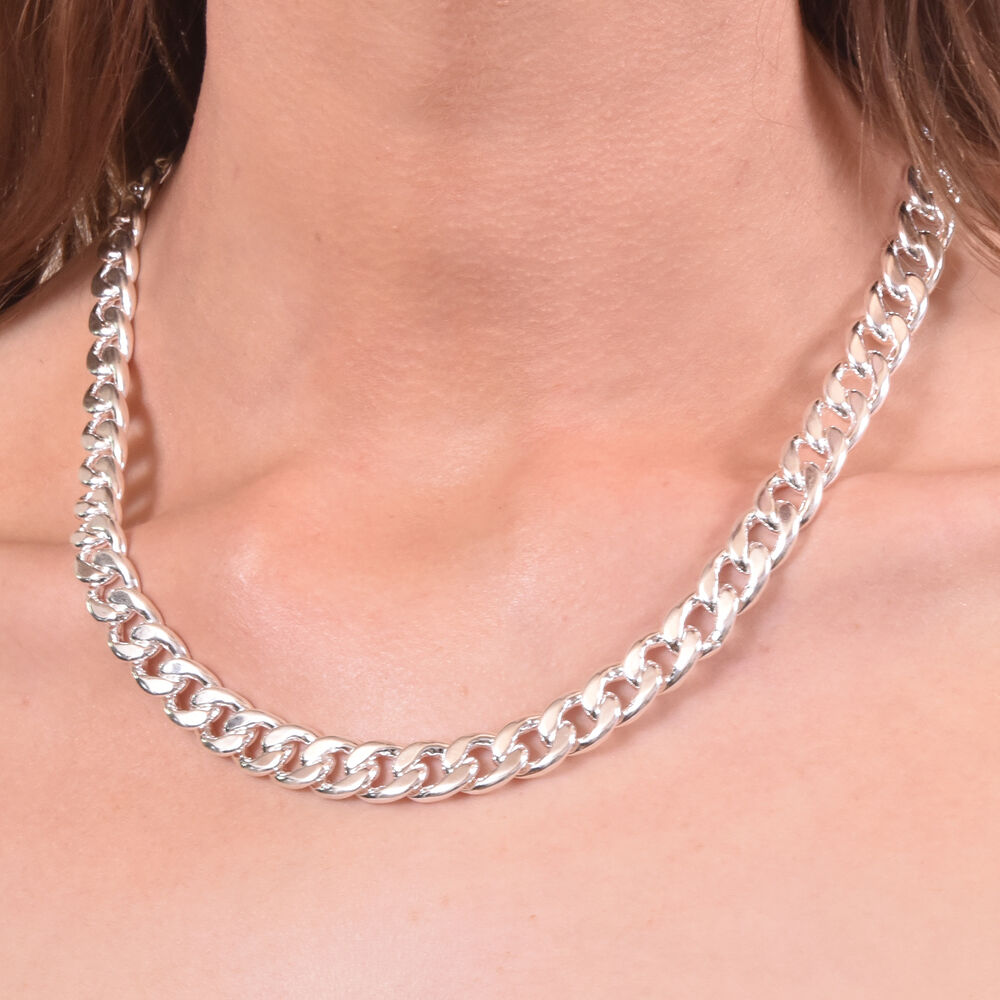 Culturesse Rebel Modern Silver Chain Necklace