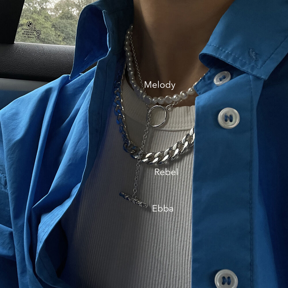 Culturesse Rebel Modern Silver Chain Necklace