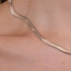 Culturesse Sterlyn Snake Chain Necklace (Solid Sterling Silver)